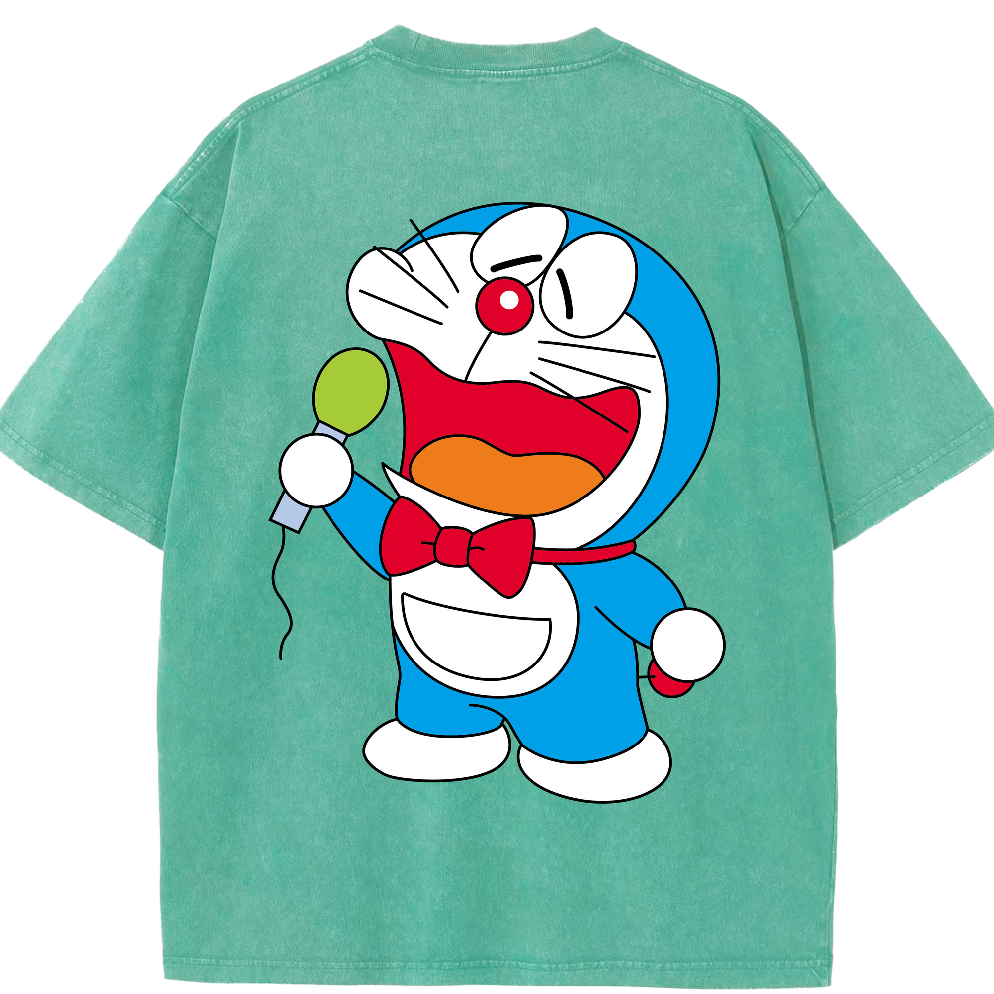 （画像用） ドラえもん Doraemon 綿100% ヴィンテージ風 半袖Tシャツ（背面プリント）